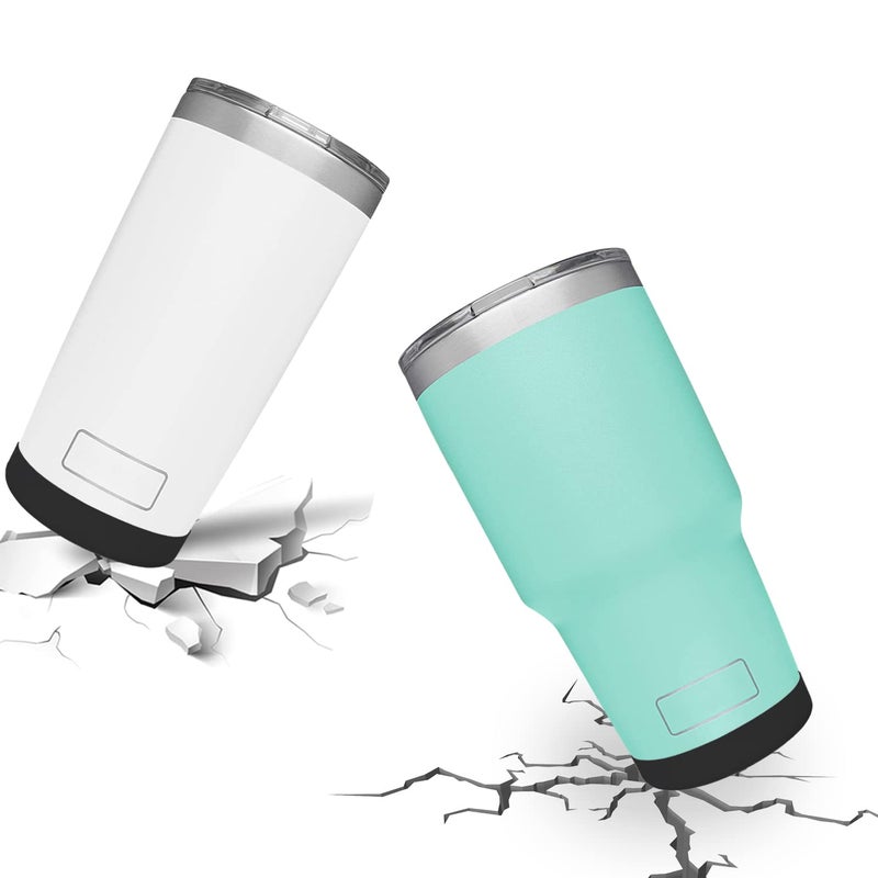 Acemoo غطاء حذاء من السيليكون لكوب YETI سعة 30 أونصة 20 أونصة - حماية أكثر أمانًا وضوضاء أقل لكوب قهوة Yeti سعة 20 أونصة 30 أونصة - آمن للاستخدام في غسالة الأطباق - Image 2